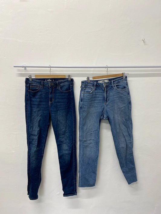 Fabulous Duo of Hollister jeans W27 UK6-8 curvy high rise  #2 JH001