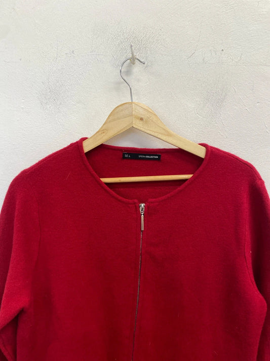 Lovely sfera collection red zip middle midi dress UK L MW001