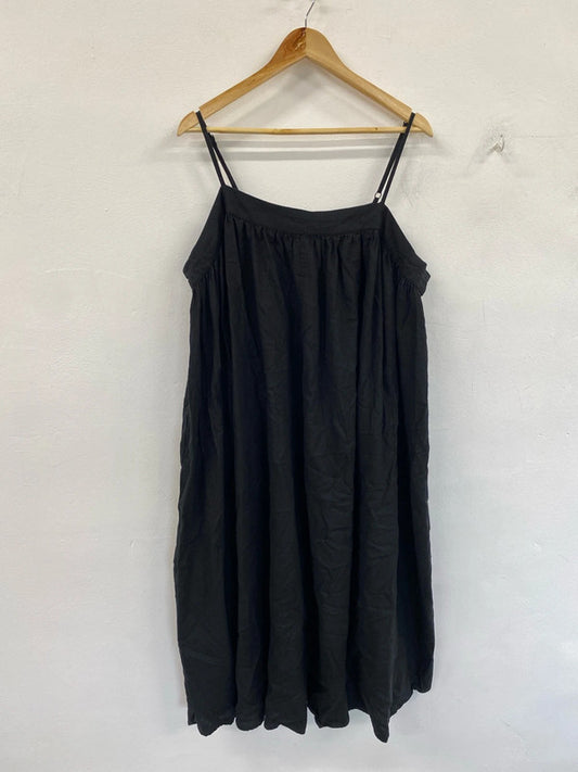 Fun and flirty M&S Linen blend summer smock dress uk 20 NC001