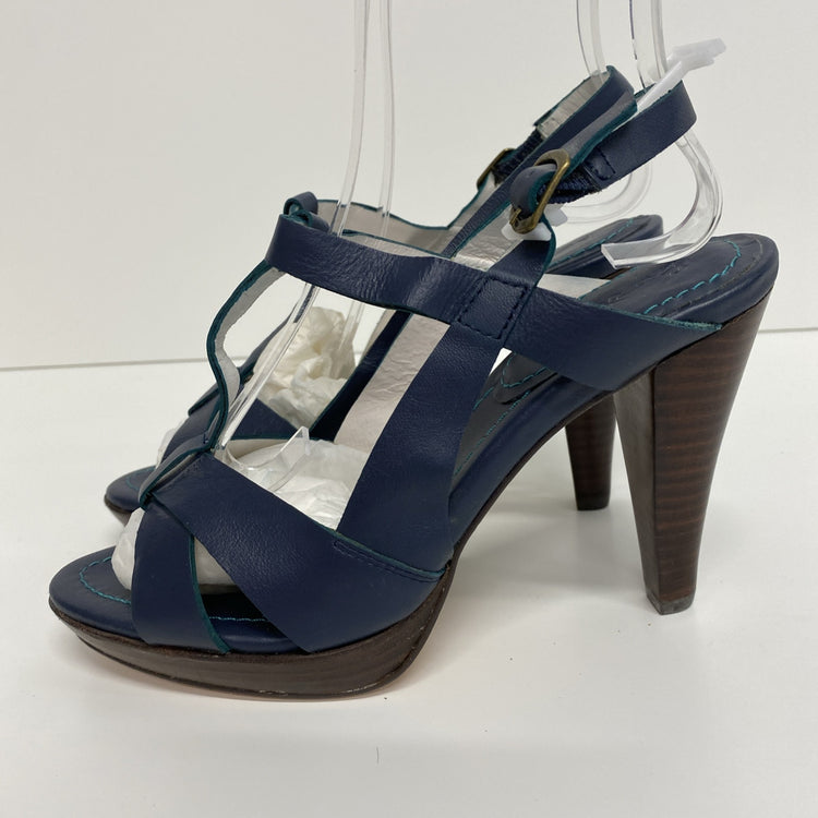 BODEN LADIES Navy Strappy Heels RRP £120 SIZE 5 Leather Occasion Party LW005
