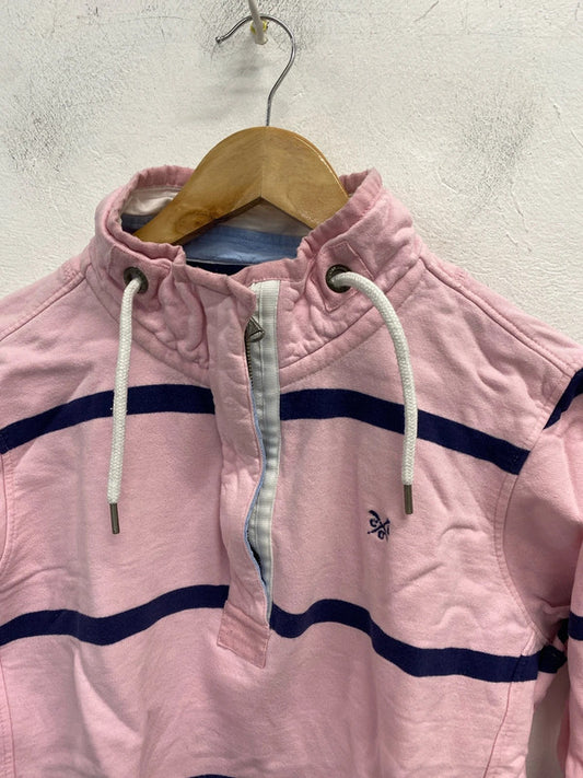 Lovely crew clothing company pink striped pullover hoodie UK 14 LB005