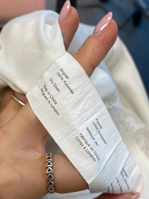 Stunning jarlo white lace detail maxi dress UK 14 GJ001