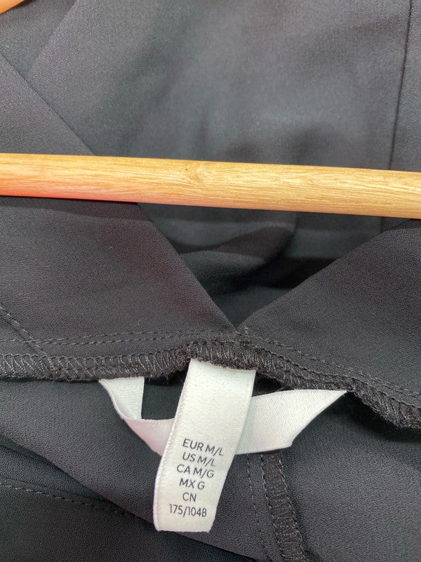 Fabulous H&M black semi sheer Midaxi kimono dress UkM/L IM001