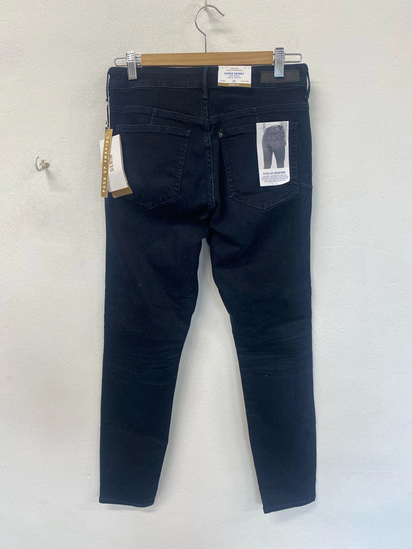 Classic super skinny indigo push up shaping jeans H&M 31” KM003