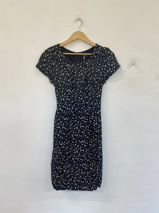 Sunshine Soul Fabulous Black Floral Mini Dress UK 10 JH001