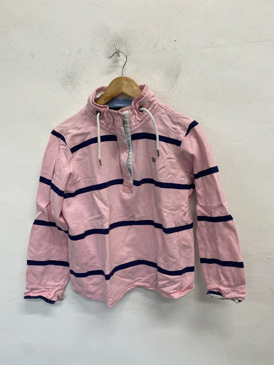 Lovely crew clothing company pink striped pullover hoodie UK 14 LB005