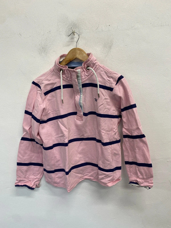 Lovely crew clothing company pink striped pullover hoodie UK 14 LB005