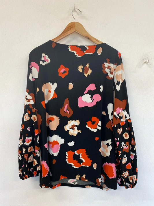 Next Fabulous Black Colourful Animal Print Top UK 20 IM001