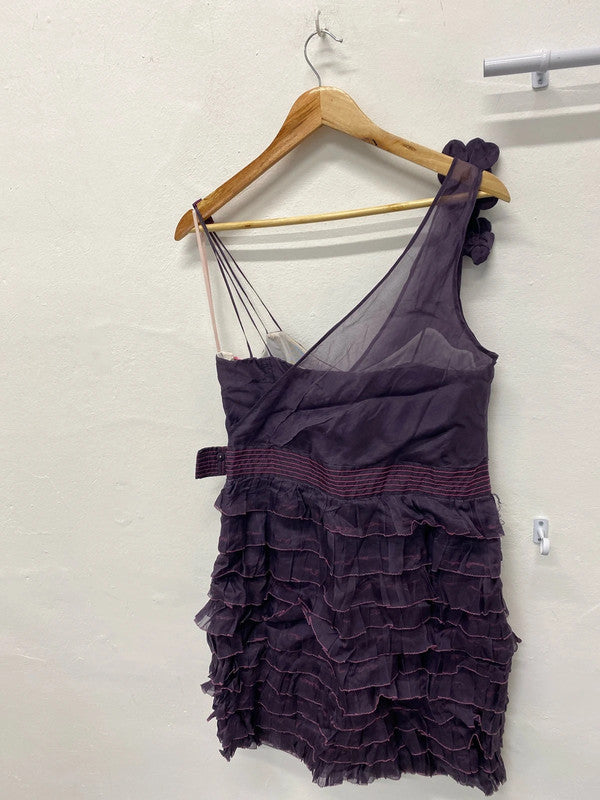 Fabulous Rare 1990’s Luella occasion event dress UK14 purple pink KN003