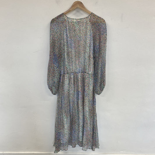 Essentiel Antwerp Multicolour Dapple Chiffon Midi Dress UK 12 JP001