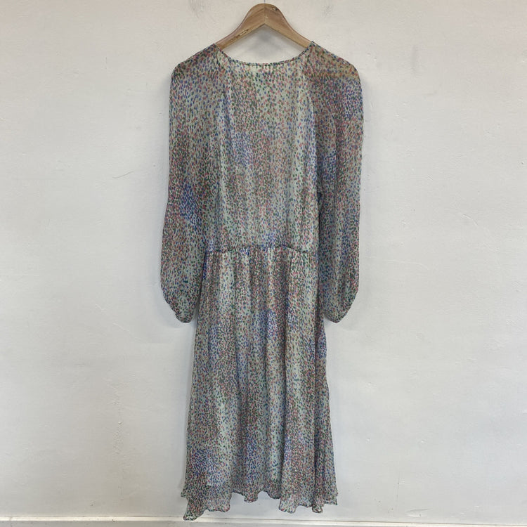 Essentiel Antwerp Multicolour Dapple Chiffon Midi Dress UK 12 JP001