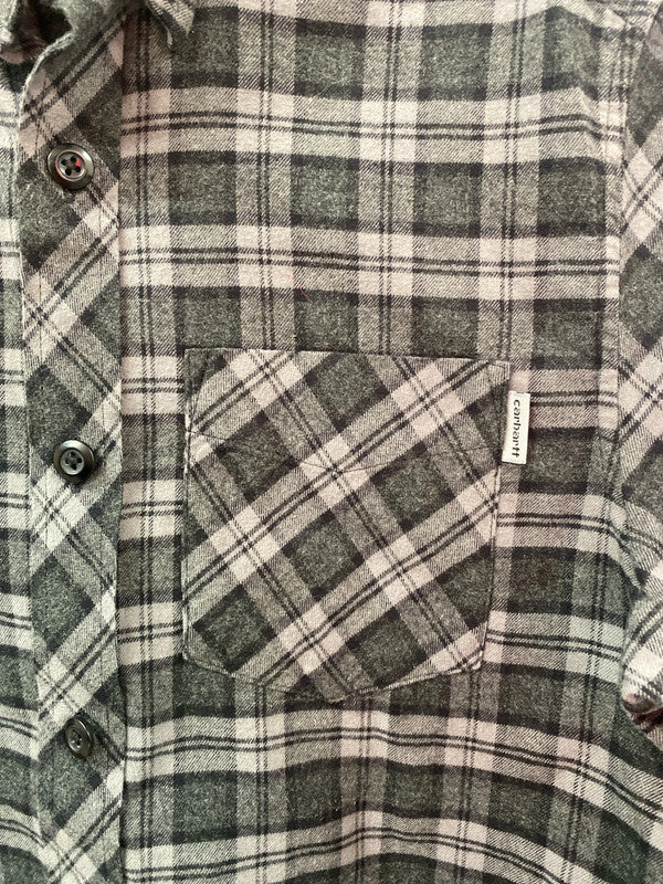 Classic Carhartt check Oxford button down Shawn shirt XS grey CN001