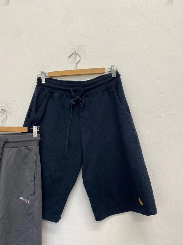 Fabulous duo of men’s sweat shorts grey navy Ralph Lauren mckenzie UK S #60 NC001