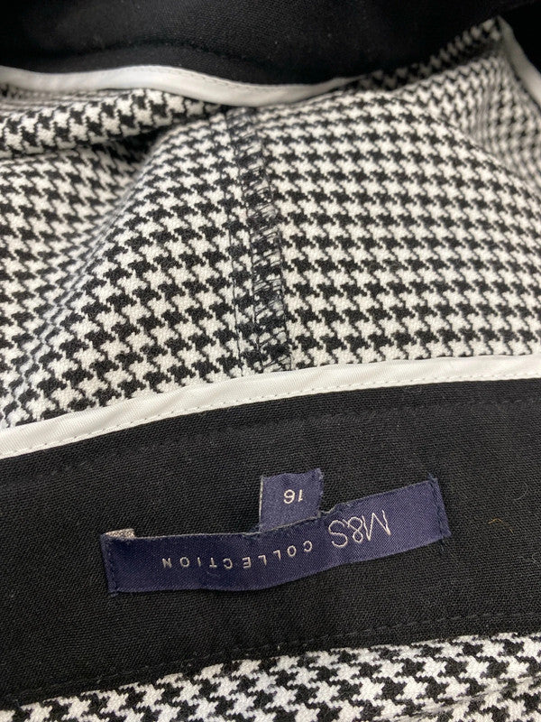 Fabulous M&S slim houndstooth trousers Uk16 classics LB001