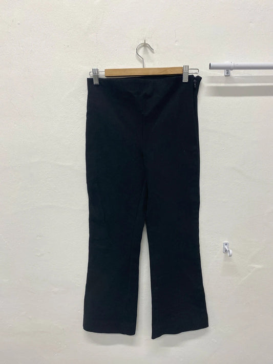 Fabulous Zara cropped bootleg black trousers UkM JB001