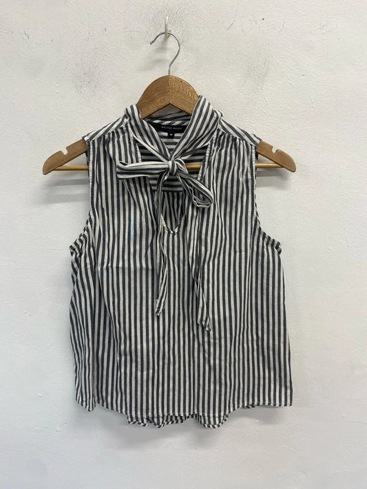 Stunning Walter baker striped pussy bow top UK M SS002
