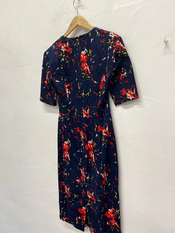 Fabulous Great Plains Navy fitted pencil dress UkXS AG006