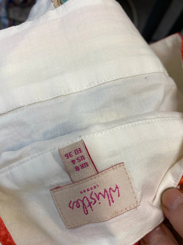 Fabulous Y2K Whistles Butterfly mini skirt Uk8 boho SN002