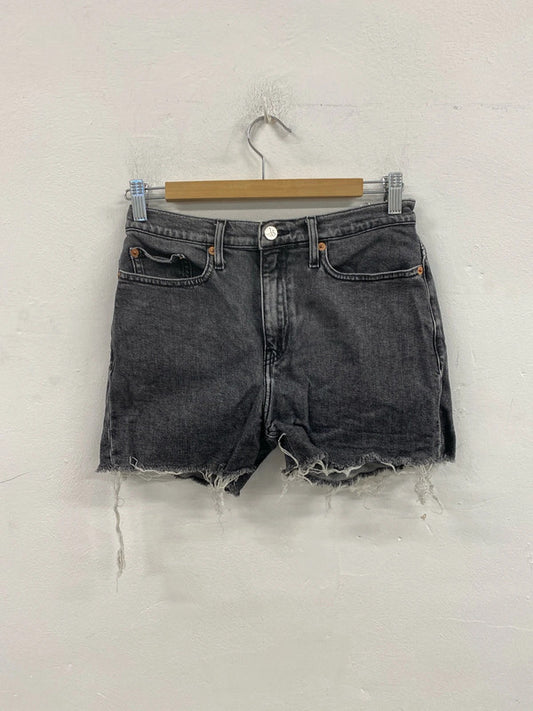 Calvin Klein Trendy Grey Distressed Denim Shorts 29W UK 8 AGS01