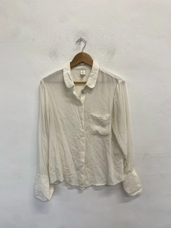 Stunning seen worn anthropologie kept 100% silk blouse UK 12 SS002