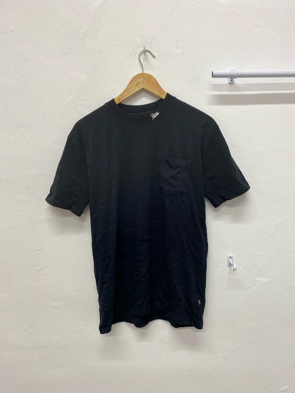 Great Men’s Basic Patta black T shirt UkM cotton LL003