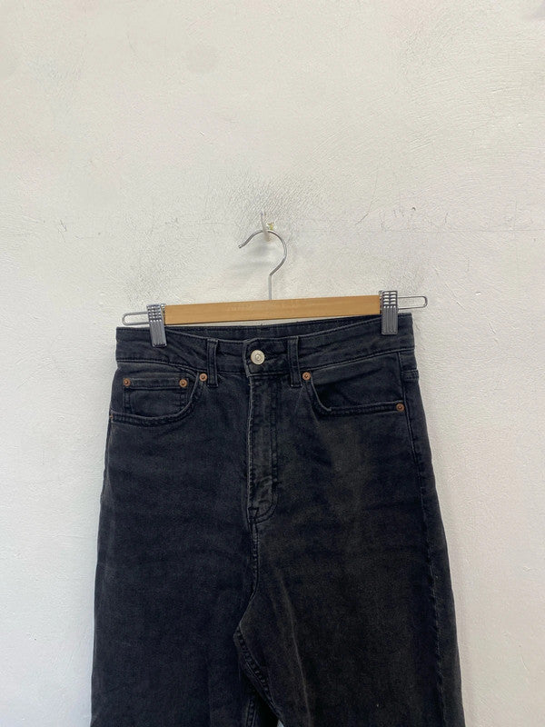 Lovely black mom jeans h&m black UK 8 LH002