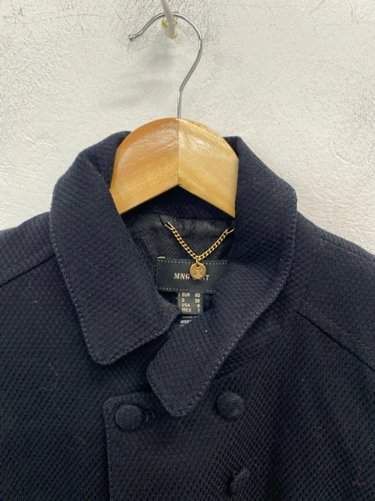 Lovely mango textured black blazer UK 12 KN003