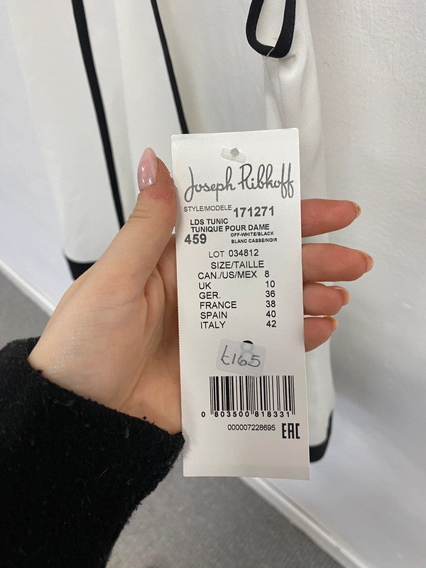 Stunning Joseph Ribkoff Black White Longline Tunic New With Tags UK 10 KM004