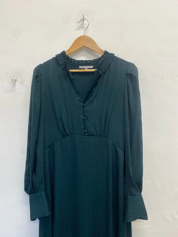 Stunning Oliver Bonas Forrest green smock dress UK 12 GJ001