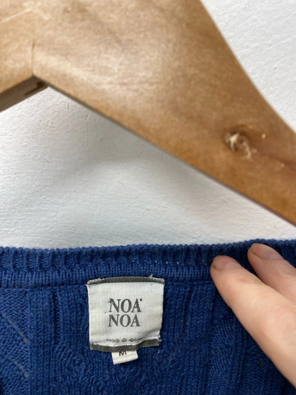 Fabulous y2K petrol blue crochet knit tank UkM 12/14 MM005