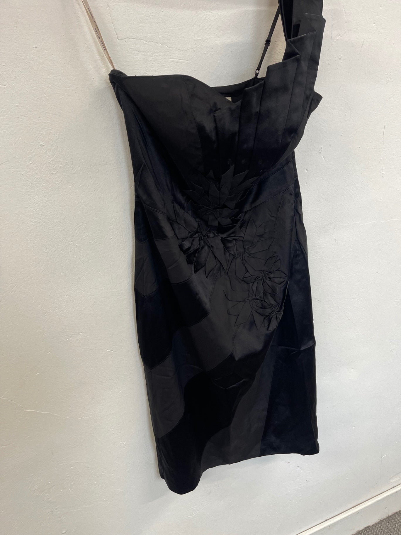 Stunning Karen Millen Y2K classic evening Dress Uk10 Black KS544