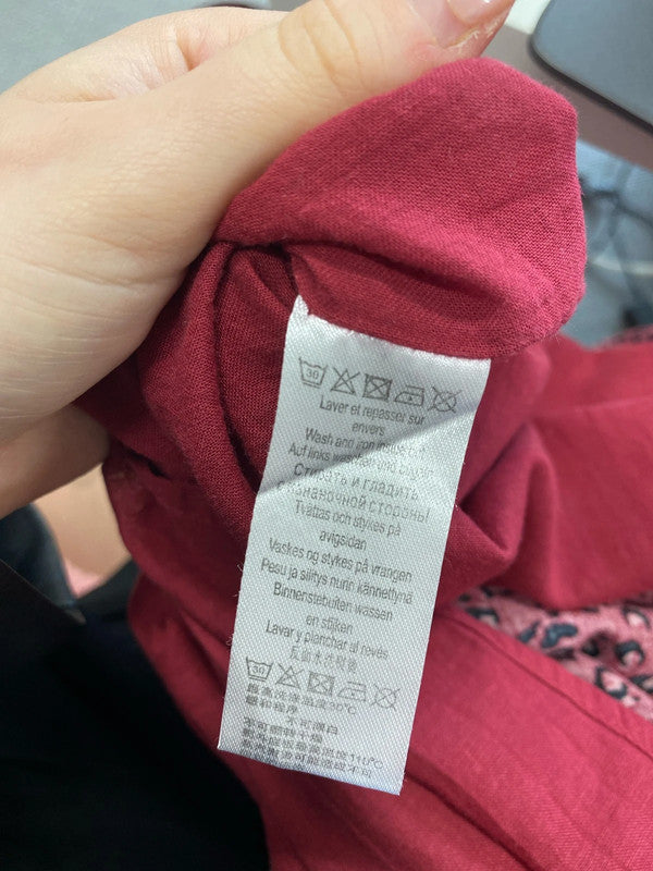 Lovely La redoute red leopard midi dress UK 18 KM003