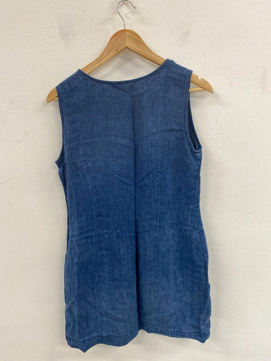 Monsoon Trendy Denim Mini Sheath Dress UK 12 MM005