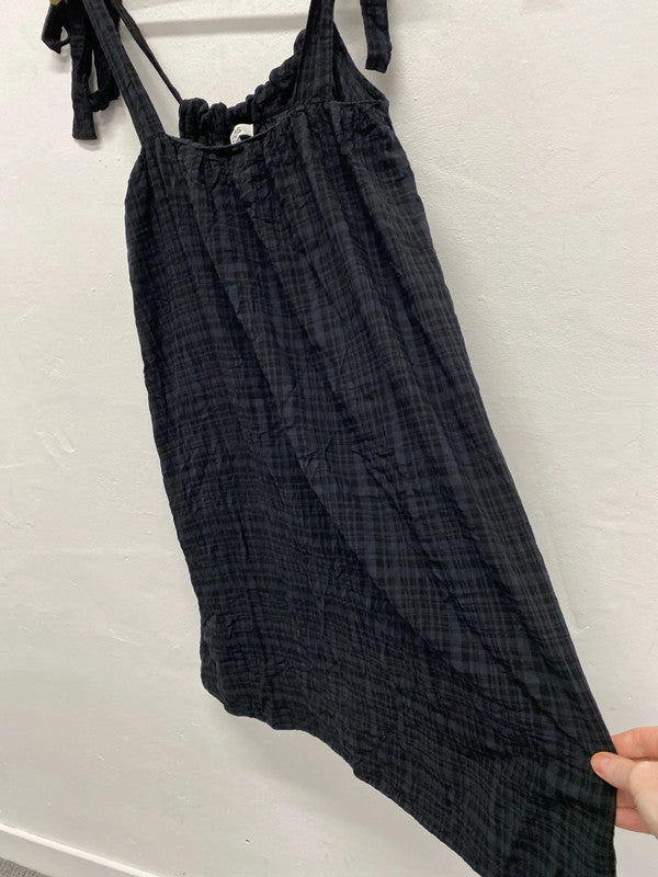 Fabulous Cos checked summer smock dress UkS EUR S black grey KS002