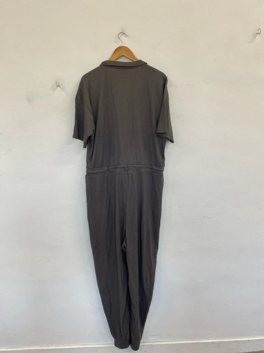 In The Style Chic Grey Ribbed Jumpsuit UK 24 LK006