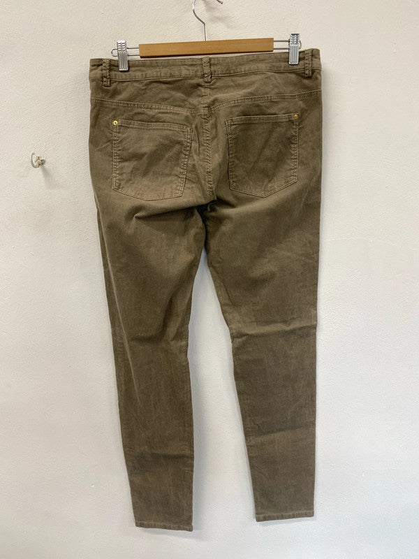 Classic brown tan H&M cords skinny slim trousers 16 KM003