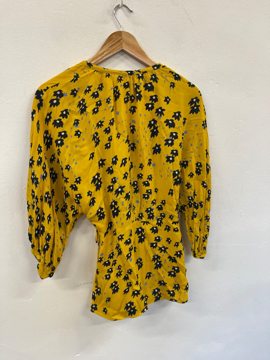 Fabulous Jigsaw oriental wrap Blouse Uk10 Yellow KC528