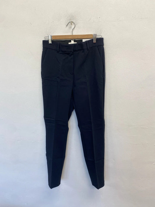 Lovely H&M navy slacks ankle length office UK 12 AO001