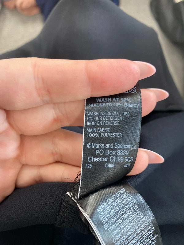 M&S Elegant Black Sleeveless LBD UK 12 SR006