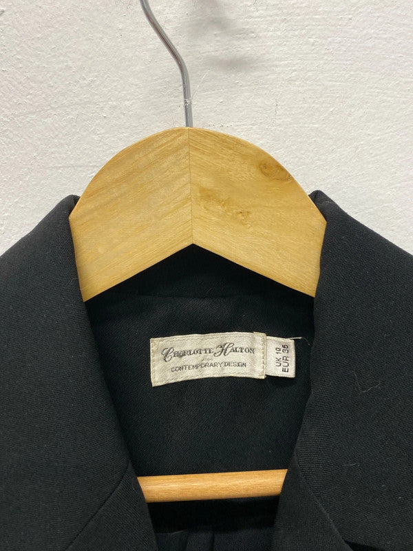 Charlotte Halton black smart jacket formal Uk10 1990’s MM005
