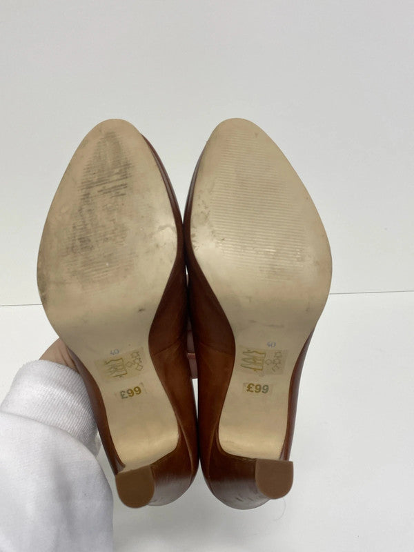 Phase Eight Stylish Tan Leather Court Shoe UK 7 KM005