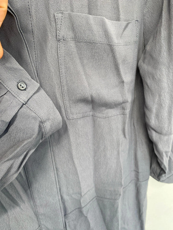 Beautiful soft grey H&M shirt dress tunic 16 KM003