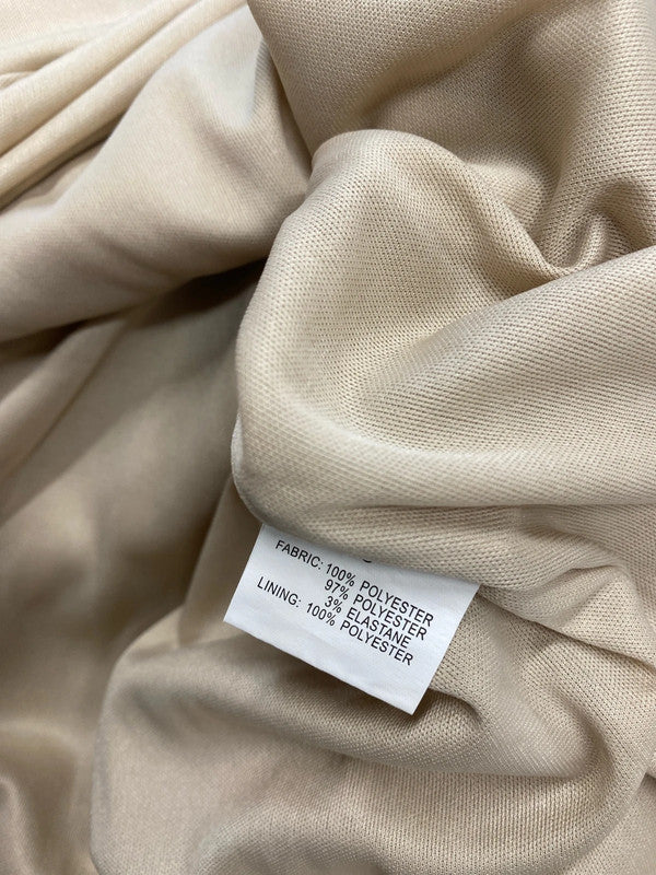 Stunning tfnc beige maxi dress prom UK 8 AG006