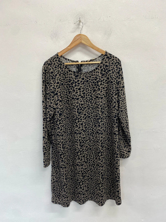 Fabulous Z by Z sand animal soft tunic knit top Uk16/20 CR002