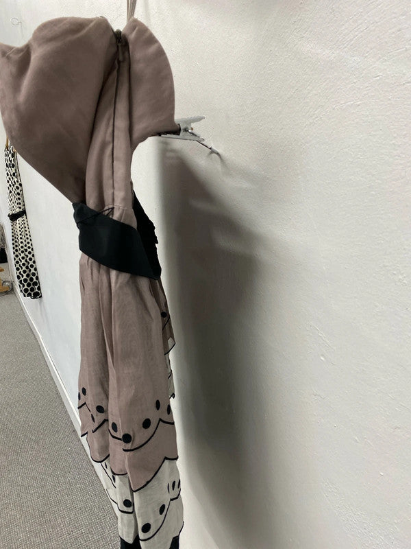 Fabulous Coast tiered mini Ballgown Uk16 soft mauve FR001