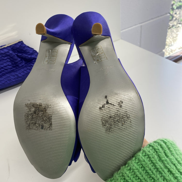 Monsoon Purple  Shoes/Heels & Clutch Bag. Special Occasions/Weddings UK5 LW005
