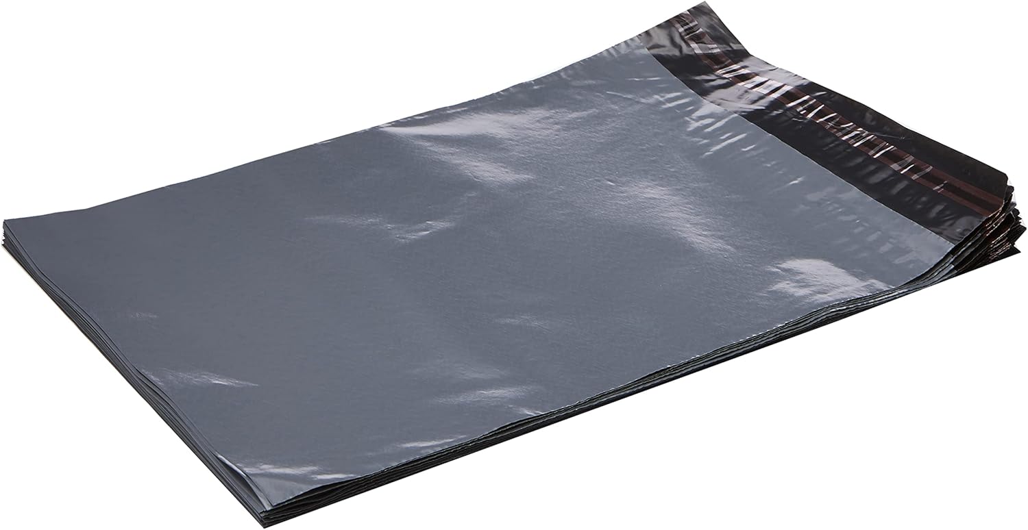 Triplast 12 x 16-Inch Plastic Mailing Postal Bag - Grey (Pack of 100)
