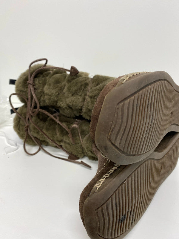 Fabulous Next suede and fleece winter boots Uk4 brown KM004