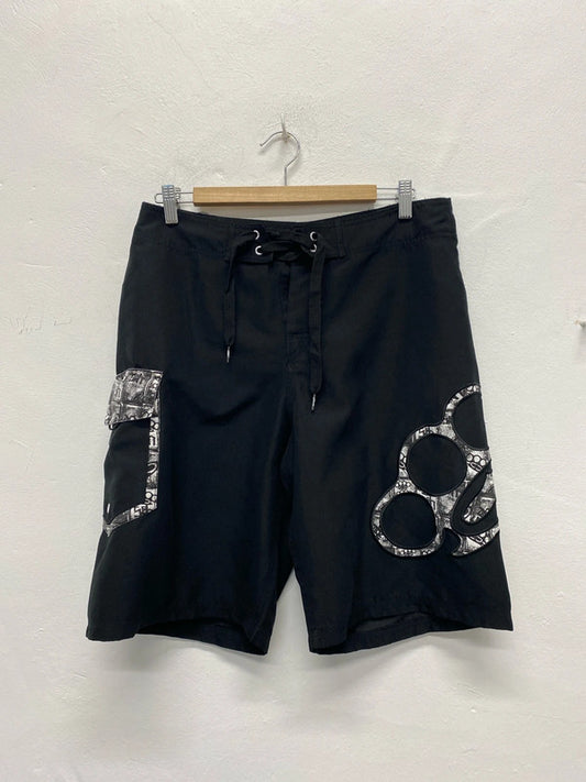Fab Men’s boardshorts by SRH black surfer UK32 AT002