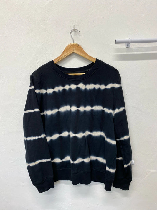 Fabulous M&S sweatshirt tie dye Uk16 black & white JB001